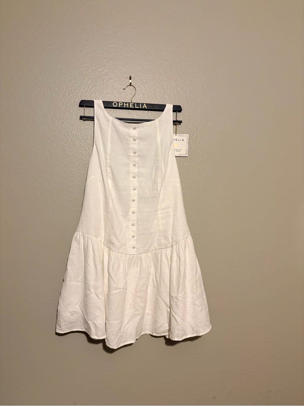 wild fable Cream Button-Front Dress